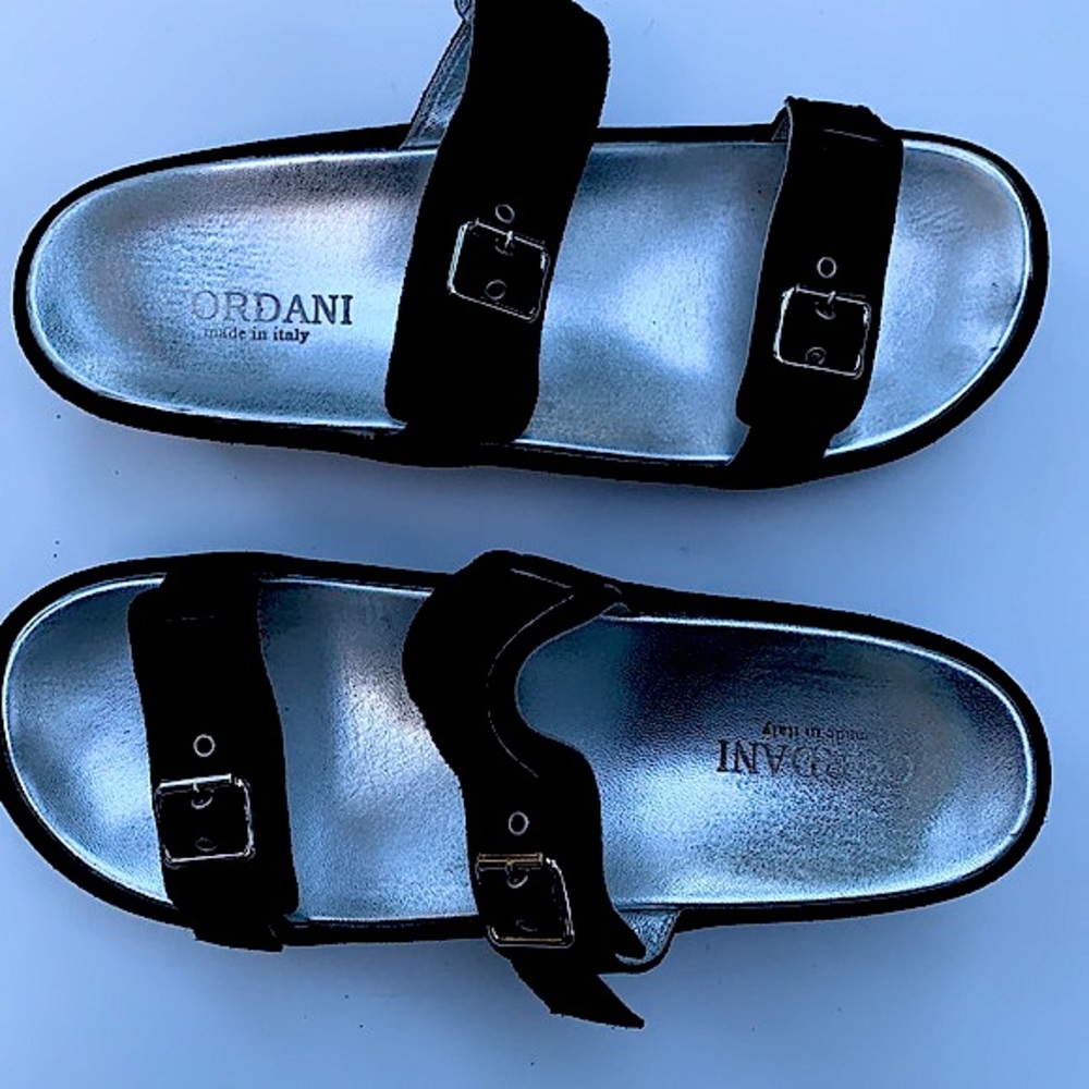 Cordani Italian Black Suede Sandals